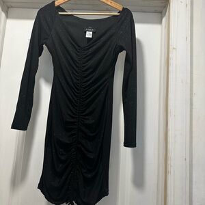 Darling Black Long Sleeve Mini Dress